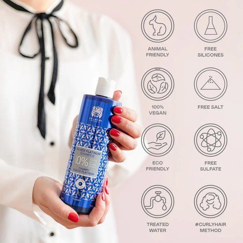 Шампунь для белых, седых и обесцвеченных волос VALQUER Silver Platinum Shampoo 12112 фото