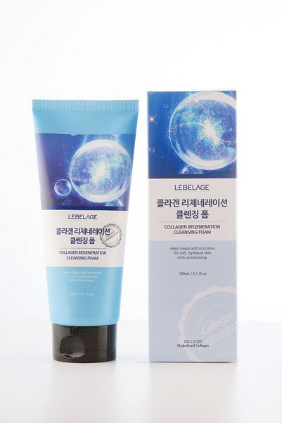 Очищувальна пінка для вмивання обличчя з колагеном Lebelage Cleansing Foam Collagen 09001 фото