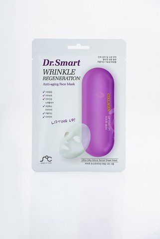 SOC Dr. Smart Wrinkle Regeneration Anti-aging face Mask Tканальна маска проти зморшок з колагеном 07342 фото