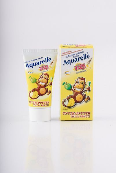 Детская зубная паст Aquarelle Kids Тутти-фрутти 50 мл (3800023403355) 01085 фото