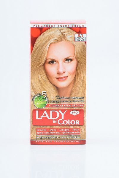 Lady in color фарба для волосся №8.1 Светло русый (3800023405366) 03125 фото