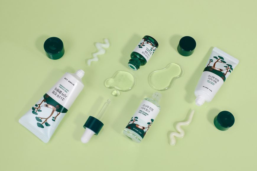 Набор миниверсий средств с экстрактом игл сосны ROUND LAB Pine Calming Cica Trial Kit 3499 фото