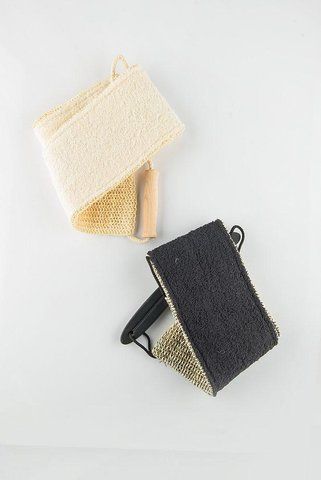 MARTINI SPA Dual Action Strip For Spa Мочалка-стрічка подвійної дії із хлопка і сизалю 0455BLK фото
