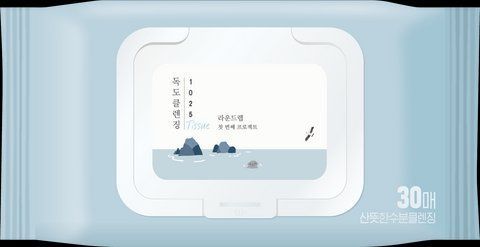 Очисні серветки з морською водою ROUND LAB 1025 Dokdo Cleansing Tissue 30 Sheets 03072 фото