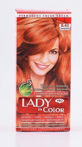 Lady in color фарба для волосся №8.43 Манго (3800023405465) 02541 фото