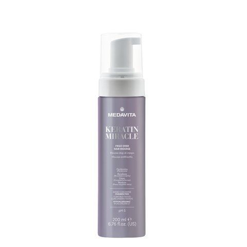 Несмываемый мусс против пушистости волос Medavita KERATIN MIRACLE Frizz Over Hair Mousse 02440 фото