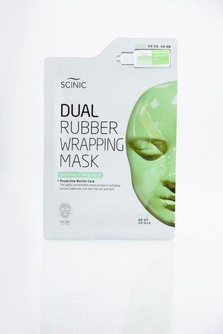 SCINIC Dual Rubber Mask Soothing Wrapping Mask Двоетапна заспокійлива маска для обличчя 07435 фото