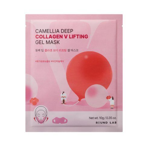 Гелева маска з колагеном ROUND LAB Camellia Deep Collagen Firming Gel Mask 4568 фото