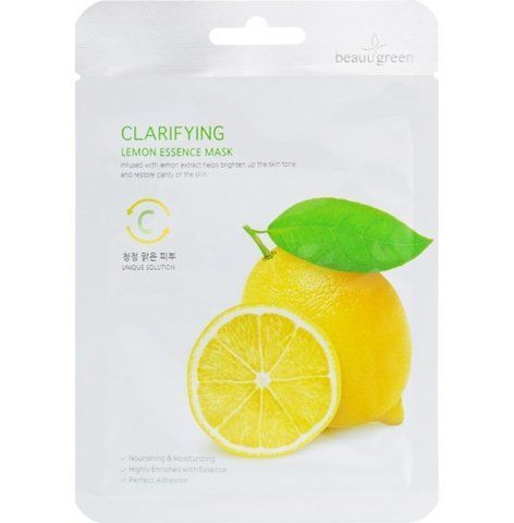 Тканинна маска для обличчя з екстрактом лимона Beaugreen Clarifying Lemon 12564 фото