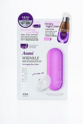 Відновлювальна нічна маска з ефектом ліфтингу AOMI 3-Step Doctor Smart Face Sheet Mask Pack Anti-wrinkle 07349 фото