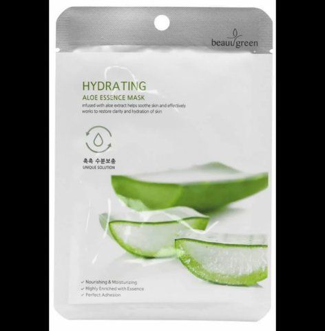 BeauGreen Тканинна маска для обличчя з екстрактом соку алое Premium Hydrating Aloe Essence Mask 12561 фото