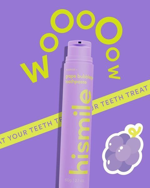 Зубна паста з ароматом виноградної жуйки HiSmile Grape Bubblegum Toothpaste 93571890 фото