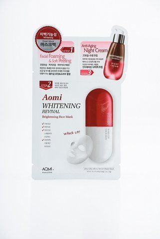 Відбілювальна маска для обличчя триступенева AOMI 3-Step Doctor Smart Face Sheet Mask Pack Whitening 07478 фото