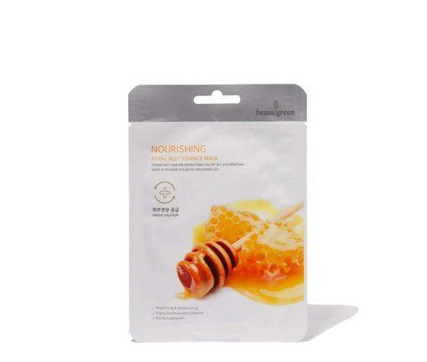 Тканинна маска для обличчя з маточним молочком Beaugreen Premium Royal Jelly Essence Mask 12562 фото
