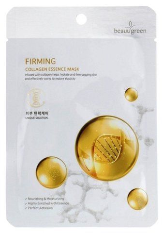 Тканинна маска для обличчя на основі морського колагену Beaugreen Firming Collagen 12563 фото