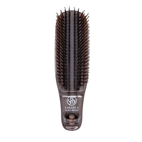 Расческа для кожи головы коричневая S-Heart-S Scalp Brush Com Hard Dark Brown 4573113840987 фото