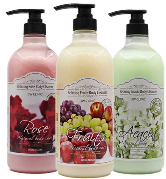 Гель для душу з фруктовим ароматом, 3W Clinic Relaxing Fruits Body Cleanser 08584 фото
