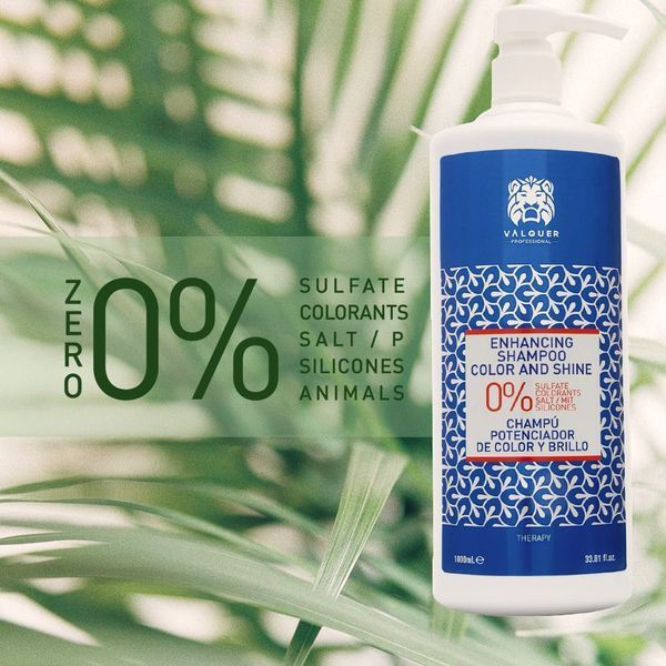 Безсульфатный шампунь для окрашенных волос Valquer Enhamcing Color And Shine Shampoo 12144 фото