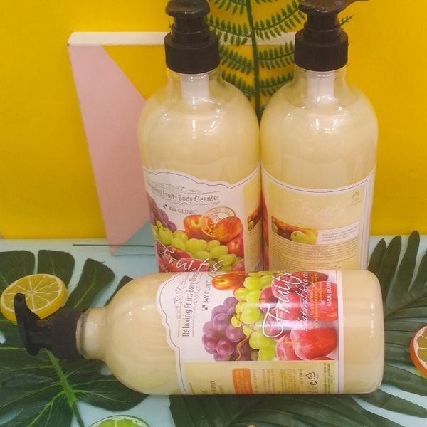 Гель для душу з фруктовим ароматом, 3W Clinic Relaxing Fruits Body Cleanser 08584 фото