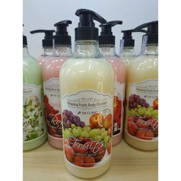Гель для душу з фруктовим ароматом, 3W Clinic Relaxing Fruits Body Cleanser 08584 фото