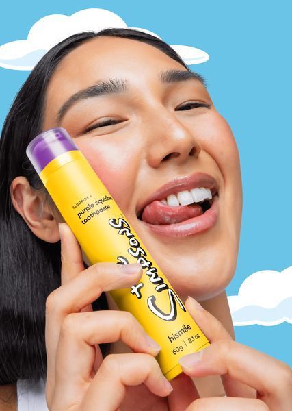 Зубна паста для м'якого відбілювання HiSmile The Simpsons Purple Squishee Toothpaste 93575485 фото