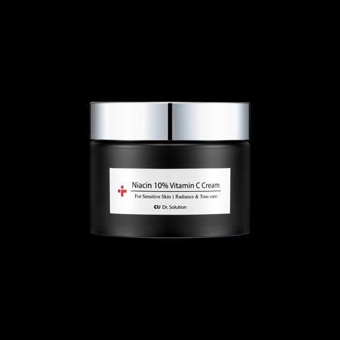 Освітлювальний антиоксидантний крем з ніацинамідом CU Skin Dr.Solution Niacin 10% Vitamin C Cream 300270 фото