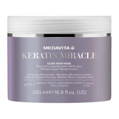 Розгладжуюча маска з ефектом шовку Medavita KERATIN MIRACLE SLEEK Hair Mask 02439 фото