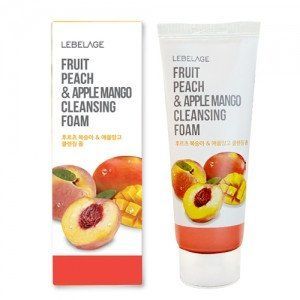 Пінка для вмивання з екстрактами персика та манго LEBELAGE FRUIT PEACH&APPLE MANGO CLEANSING FOAM 11178 фото