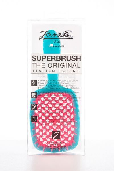 Гребінець для волосся бірюзовий з рожевим Janeke Superbrush 86SP226 TAR 86SP226 AR фото