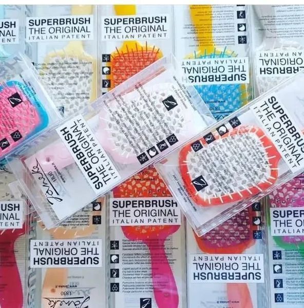 Гребінець для волосся бірюзовий з рожевим Janeke Superbrush 86SP226 TAR 86SP226 AR фото