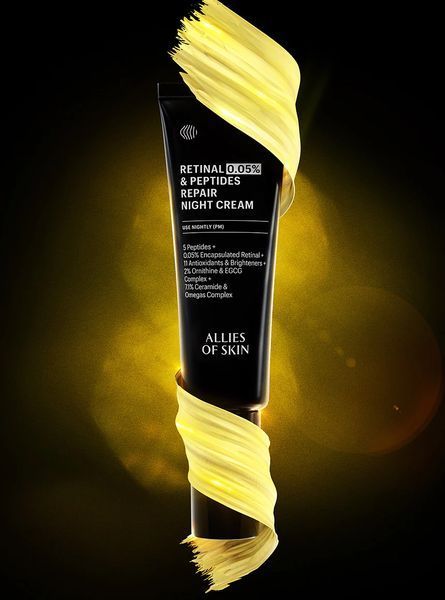 Крем нічний антивіковий з ретинолом 0.05 Allies of Skin Retinal & Peptides Repair Night Cream  PRRNC048EN02 фото