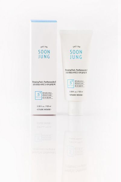 Нічна маска з пантенолом для чутливої шкіри Etude House Soon Jung Sleeping Pack Panthensoside 5 08664 фото