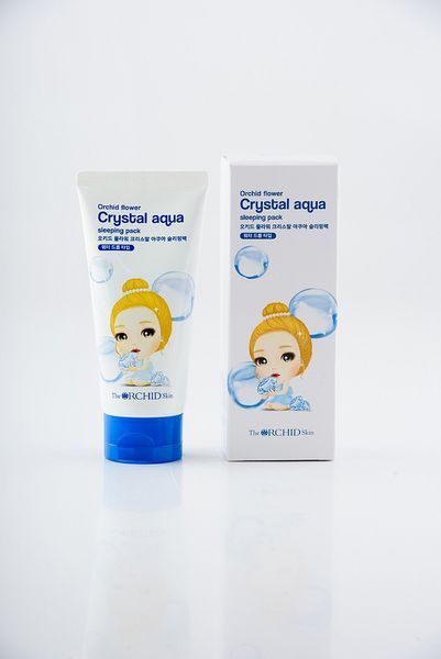 Зволожувальна нічна маска для обличчя The Orchid Skin Orchid Flower Crystal Aqua Sleeping Pack 07401 фото