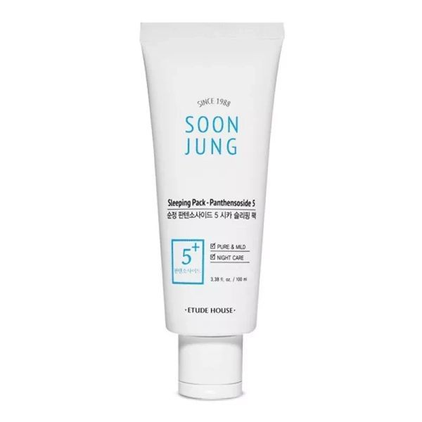 Нічна маска з пантенолом для чутливої шкіри Etude House Soon Jung Sleeping Pack Panthensoside 5 08664 фото