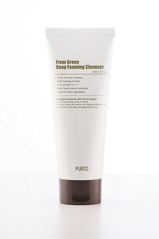 Пінка для вмивання глибокоочищаюча з центелою і зеленим чаєм PURITO From Green Deep Foaming Cleanser 09700 фото