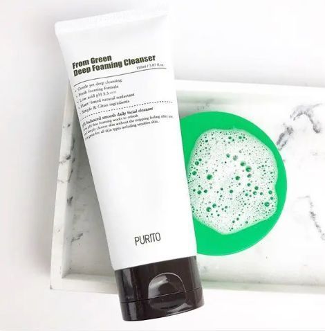 Пінка для вмивання глибокоочищаюча з центелою і зеленим чаєм PURITO From Green Deep Foaming Cleanser 09700 фото