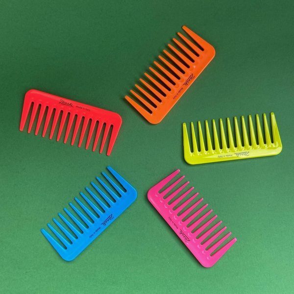 Гребінець для волосся кораловий Janeke Superbrush Small Supercomb Fluro 11643 фото
