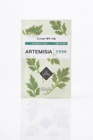 Etude House Theraphy Air Mask Foremost Mugwort Терапевтична тканинна маска з екстрактом полину 08467 фото