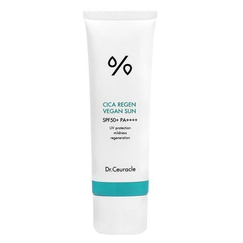Солнцезащитный веганский крем с центелой Dr.Ceuracle CICA REGEN VEGAN SUN 11201 фото