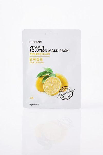 Тонізуюча тканинна маска з вітаміном С LEBELAGE VITAMIN SOLUTION MASK 08994 фото