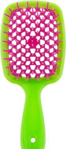 Гребінець для волосся зелений з малиновим Janeke Superbrush Small 94SP234 VER 94SP234 VER фото
