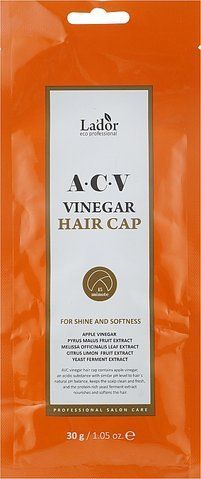 Маска-шапочка для волосся з яблучним оцтом, La'dor ACV Vinegar Hair Cap 10005 фото