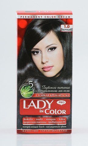 Lady in color Фарба для волос №1.0 Чорна (3800023405441) 02537 фото