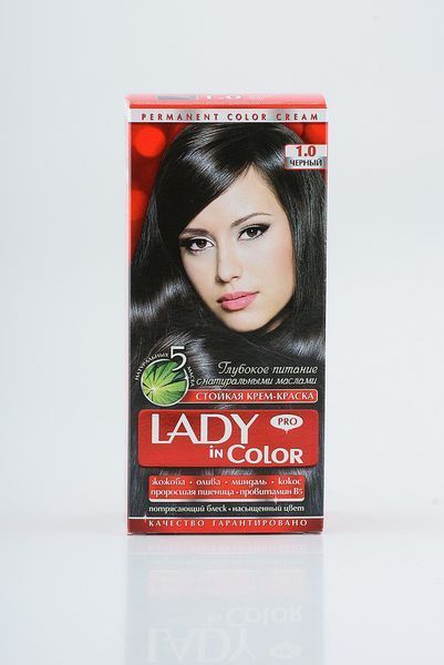 Lady in color Фарба для волос №1.0 Чорна (3800023405441) 02537 фото