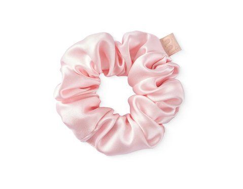 Шелковая объемная резинка для волос розовая MON MOU Silk Scrunchie 003-09 фото