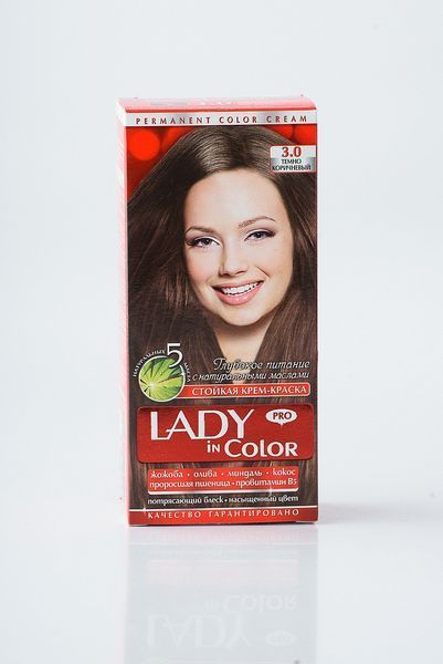 Lady in color фарба для волосся №3.0 Темно - коричневый (3&nbsp;800&nbsp;023&nbsp;405&nbsp;427) 02539 фото