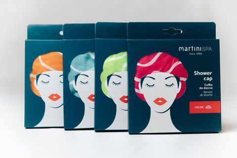 Кольорова шапочка для душу MARTINI SPA Shower Cap 4867B00 фото