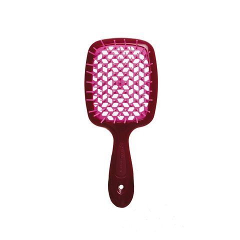 Расческа для волос бургунди с розовым, маленький Janeke Small Superbrush 86SP234 BOR фото