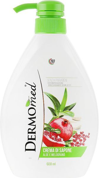 Крем-мило з дозатором DERMOmed ALOE & POMEGRANATE 1000 мл (8050444493073) 10045 фото