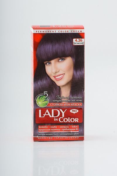 Lady in color фарба для волосся №4.26 Божоле (3&nbsp;800&nbsp;023&nbsp;405&nbsp;076) 02535 фото